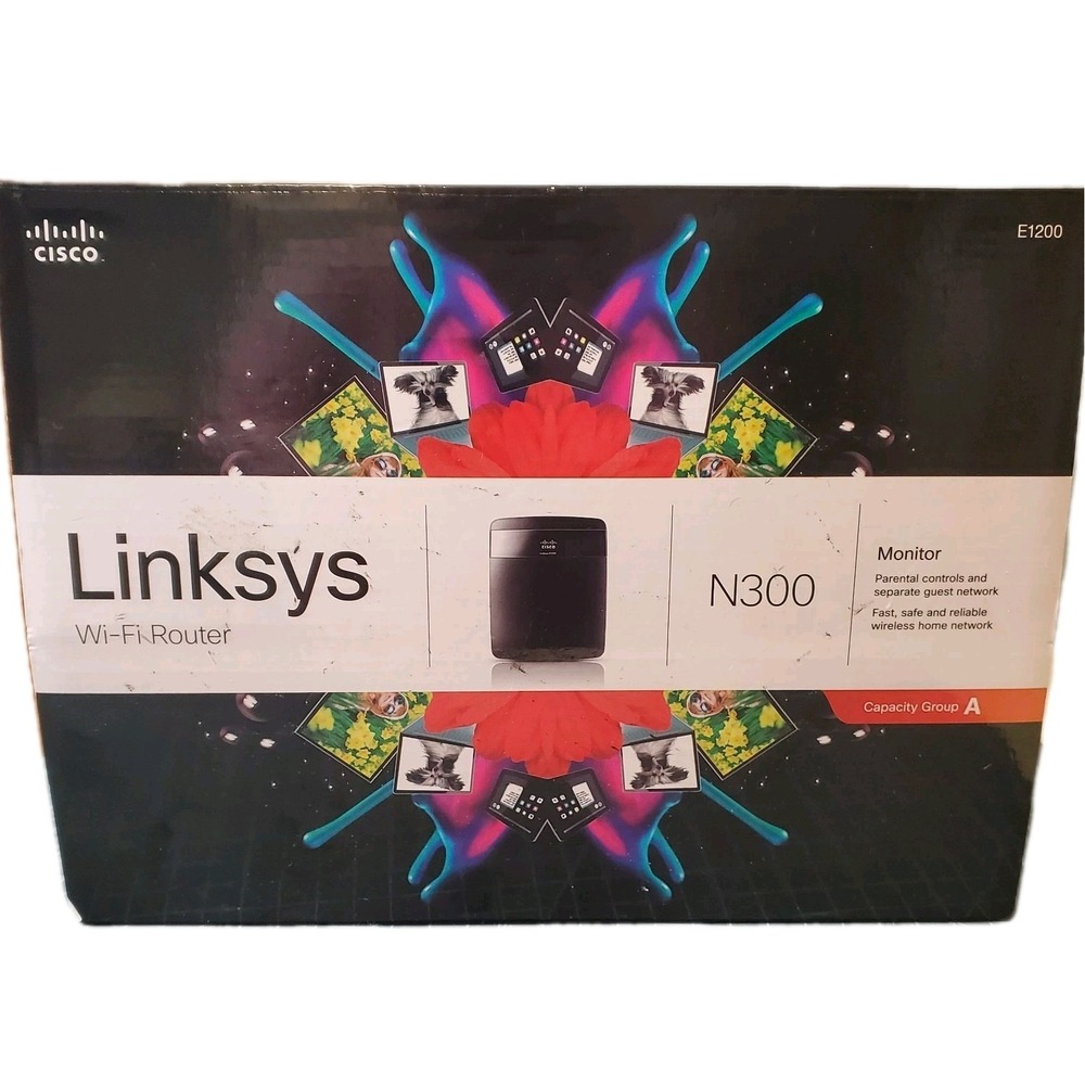 Linksys Wi-Fi Router N300‎ Cisco Model# E1200-NP
